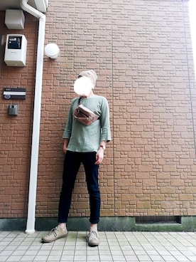 「TRANS CONTINENTS（トランスコンチネンツ）のアイテム」を使った、YOUHEIさん（メンズ・175cm）の夏コーディネート