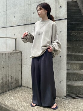 「Chaos（カオス）のアイテム（スウェット）」を使った、chaos_mihoさん（レディース・162cm）の夏コーディネート
