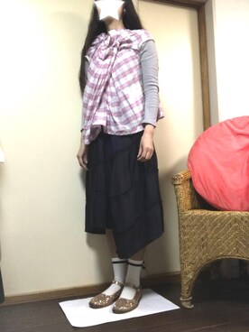 「tricot COMME des GARCONS（トリココムデギャルソン）のアイテム（シューズ）」を使った、agnesさん（レディース・168cm）の春コーディネート