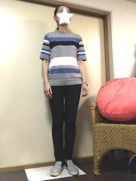 「サマーニット」｜「アイテム（ブルゾン）」を使った、agnesさん（レディース・168cm）の春コーディネート