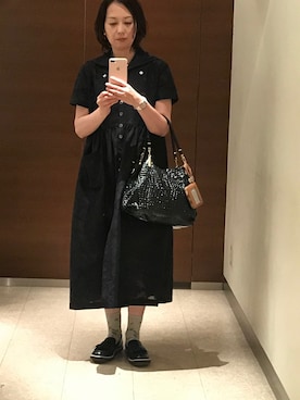「tricot COMME des GARCONS（トリココムデギャルソン）のアイテム（ローファー）」を使った、agnesさん（レディース・168cm）の夏コーディネート