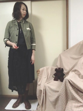 「tricot COMME des GARCONS（トリココムデギャルソン）のアイテム（ワンピース）」を使った、agnesさん（レディース・168cm）の秋コーディネート