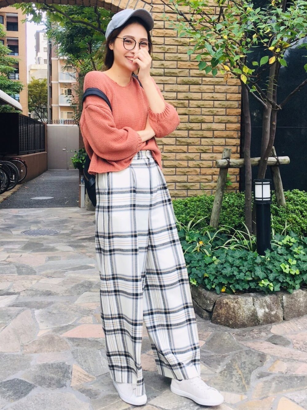 新品 大人気商品  Spick & Span（スピックアンドスパン）の「Wチェック ワイド パンツ