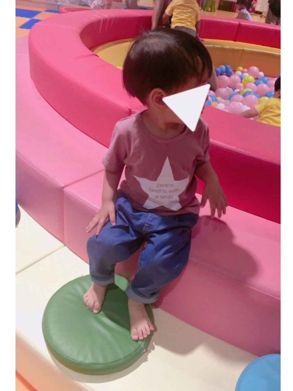 「男の子コーデ、GLOBAL WORK、2歳、姉弟」｜「GLOBAL WORKの【キッズ】ストレッチサルエルショーツ/749731（チノパンツ、ブルー系）」を使った、®︎etasさん（キッズ・90cm）の夏コーディネートの1枚目の写真