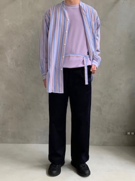 「バープル」｜しもむー。さん（メンズ・181cm）の春コーディネート