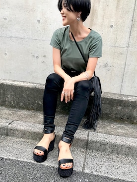 「ANAP（アナップ）のアイテム」を使った、NATSUKIさん（レディース・152cm）の秋コーディネート