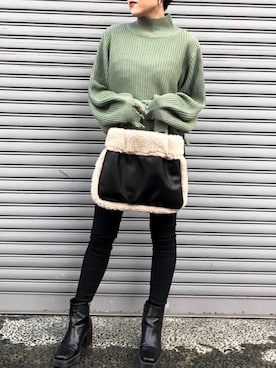 「ANAP（アナップ）のアイテム」を使った、NATSUKIさん（レディース・152cm）の秋コーディネート