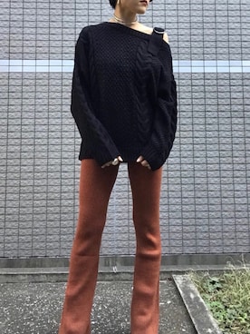 「ANAP（アナップ）のアイテム」を使った、NATSUKIさん（レディース・152cm）の秋コーディネート