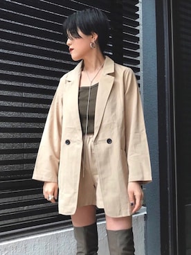 「ショートヘア」｜NATSUKIさん（レディース・152cm）の春コーディネート