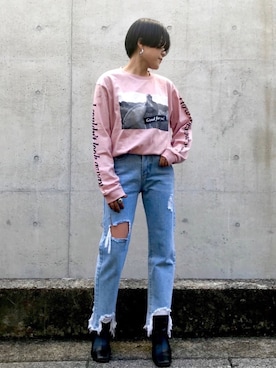 「ANAP（アナップ）のアイテム」を使った、NATSUKIさん（レディース・152cm）の春コーディネート