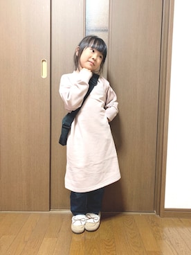 「アイテム（ワンピース/ドレス）」を使った、みくこさん（キッズ・110cm）の秋コーディネート