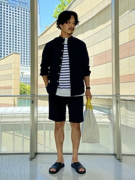 「SHIPS any（シップス エニィ）のアイテム（サンダル）」を使った、MEN'S STAFFさん（メンズ・180cm）の春コーディネート