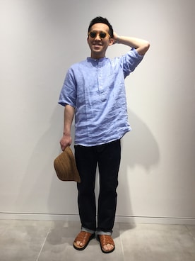 「SHIPS any（シップス エニィ）のアイテム（サンダル）」を使った、MEN'S STAFFさん（メンズ）の春コーディネート