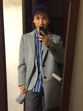 「Calvin Klein PLATINUM（カルバン・クライン プラティナム）のアイテム（ジャケット/アウター）」を使った、®️さん（メンズ・162cm）の冬コーディネート