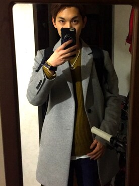 「Calvin Klein PLATINUM（カルバン・クライン プラティナム）のアイテム（ジャケット/アウター）」を使った、®️さん（メンズ・162cm）の冬コーディネート