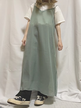 「アイテム（スラックス）」を使った、miiさん（レディース・148cm）の夏コーディネート