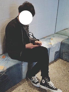 「GU（ジーユー）の（GU）スキニーフィットジーンズ（MEN ⁄ ジーンズ）」を使った、neokino_yatuさん（メンズ・176cm）の冬コーディネート