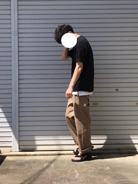「EMMA  CLOTHES」｜「アイテム（チノパンツ）」を使った、neokino_yatuさん（メンズ・176cm）の夏コーディネート