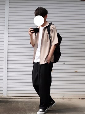 「STUDIOUS SELECT(STUDIOUS SELECT)」｜「アイテム（スラックス）」を使った、neokino_yatuさん（メンズ・176cm）の夏コーディネート