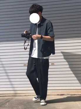 「STUDIOUS SELECT(STUDIOUS SELECT)」｜「アイテム（スラックス）」を使った、neokino_yatuさん（メンズ・176cm）の夏コーディネート