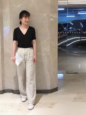 「日系极简」｜「アイテム（その他）」を使った、リンさん（レディース・160cm）の夏コーディネート