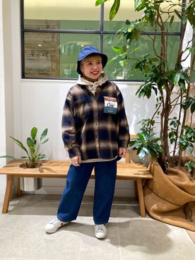 「URBAN RESEARCH Sonny Label（アーバンリサーチサニーレーベル）のアイテム（ハット）」を使った、saki_kawaiさん（レディース・154cm）の冬コーディネート
