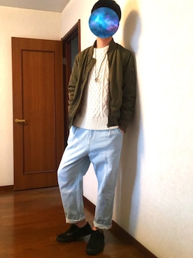 「ADPOSION（アドポーション）のアイテム（ジャケット/アウター）」を使った、Taki(プチプラ)さん（メンズ・180cm）の春コーディネート