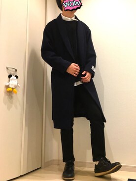 「RAGEBLUE（レイジブルー）のアイテム（その他アウター）」を使った、Taki(プチプラ)さん（メンズ・180cm）の冬コーディネート