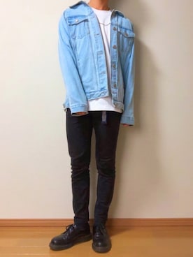 「CASPER JOHN AIVER（キャスパージョンアイバー）のアイテム（デニムジャケット）」を使った、kitaroさん（メンズ・170cm）の秋コーディネート