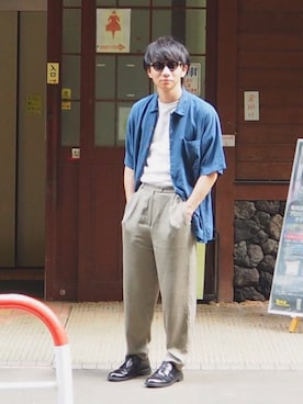 「SERGIO TACCHINI（セルジオタッキーニ）のアイテム」を使った、shunさん（メンズ・170cm）の夏コーディネート