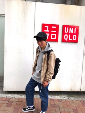 「SEVENDAYS=SUNDAY（セブンデイズサンデイ）のアイテム（ナイロンジャケット）」を使った、コータローさん（メンズ・169cm）の春コーディネート