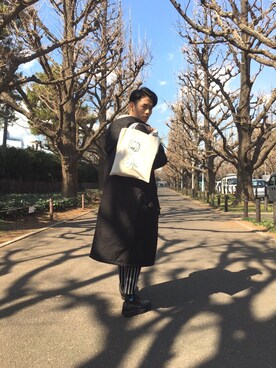 「アイテム（トートバッグ）」を使った、煽動者さん（メンズ・178cm・30代）の春コーディネート