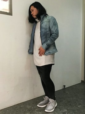 「ロング丈」｜「アイテム（ブルゾン）」を使った、KAWAKAMIさん（メンズ・176cm）の冬コーディネート