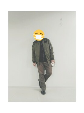 「Balenoのアイテム」を使った、Maxさん（メンズ・172cm）の秋コーディネート