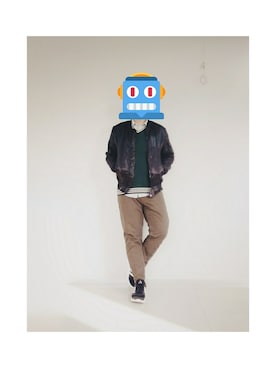 「CACO（カコ）のアイテム（ジャケット/アウター）」を使った、Maxさん（メンズ・172cm）の冬コーディネート