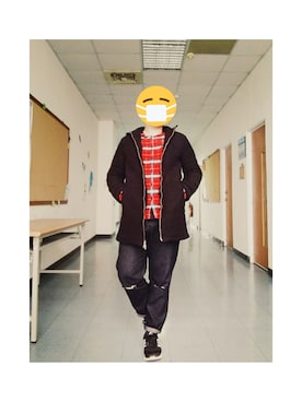 「ESPRIT（エスプリ）のアイテム（ダッフルコート）」を使った、Maxさん（メンズ・172cm）の冬コーディネート
