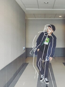 「CACO（カコ）のアイテム」を使った、Maxさん（メンズ・172cm）の秋コーディネート