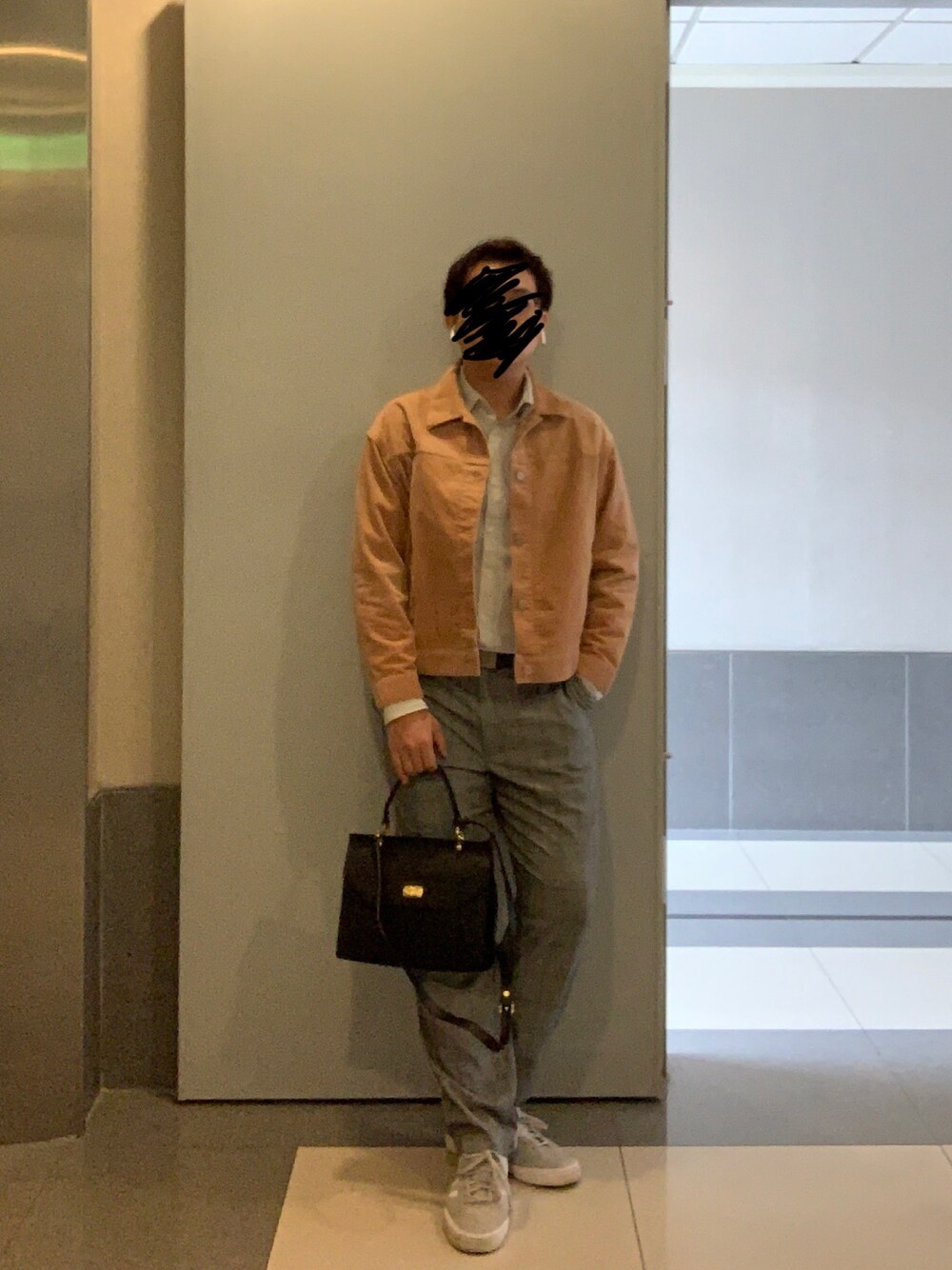 「ootd、ootdtw、GU、PAZZO、UNIQLO、vintage、古着、古着MIX、adidas originals、adidas」｜「UNIQLOのコーデュロイオーバーサイズジャケット（その他アウター、ピンク系）」を使った、Maxさん（メンズ・172cm）の秋コーディネートの1枚目の写真