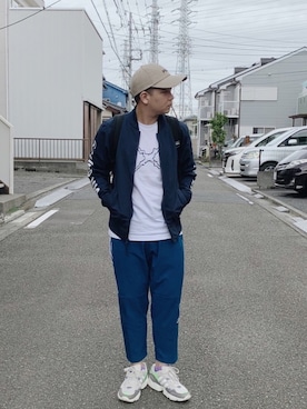 「FILA（フィラ）のアイテム（キャップ）」を使った、Maxさん（メンズ・172cm）の秋コーディネート