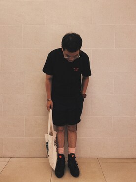 「UNIQLO（ユニクロ）の50色ソックス（消臭機能付き）（ソックス/靴下）」を使った、Maxさん（メンズ・172cm）の夏コーディネート