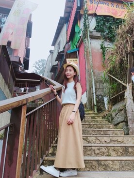 「老街」｜默茉さん（レディース・152cm）の春コーディネート