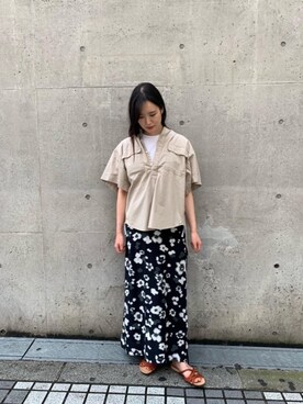 𝓝さん（レディース・161cm）の夏コーディネート