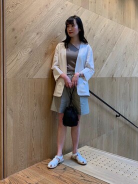 「GROVE SEOUL（グローブソウル）のアイテム」を使った、𝓝さん（レディース・161cm）の春コーディネート