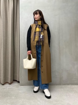 「RECOMMEND  ITEM STYLING」｜「アイテム（ワンピース/ドレス）」を使った、𝓝さん（レディース・161cm）の冬コーディネート