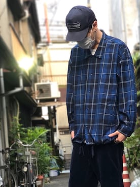 「MONKEY TIME（モンキータイム）のアイテム（ブルゾン）」を使った、iSHiさん（メンズ・181cm）の春コーディネート