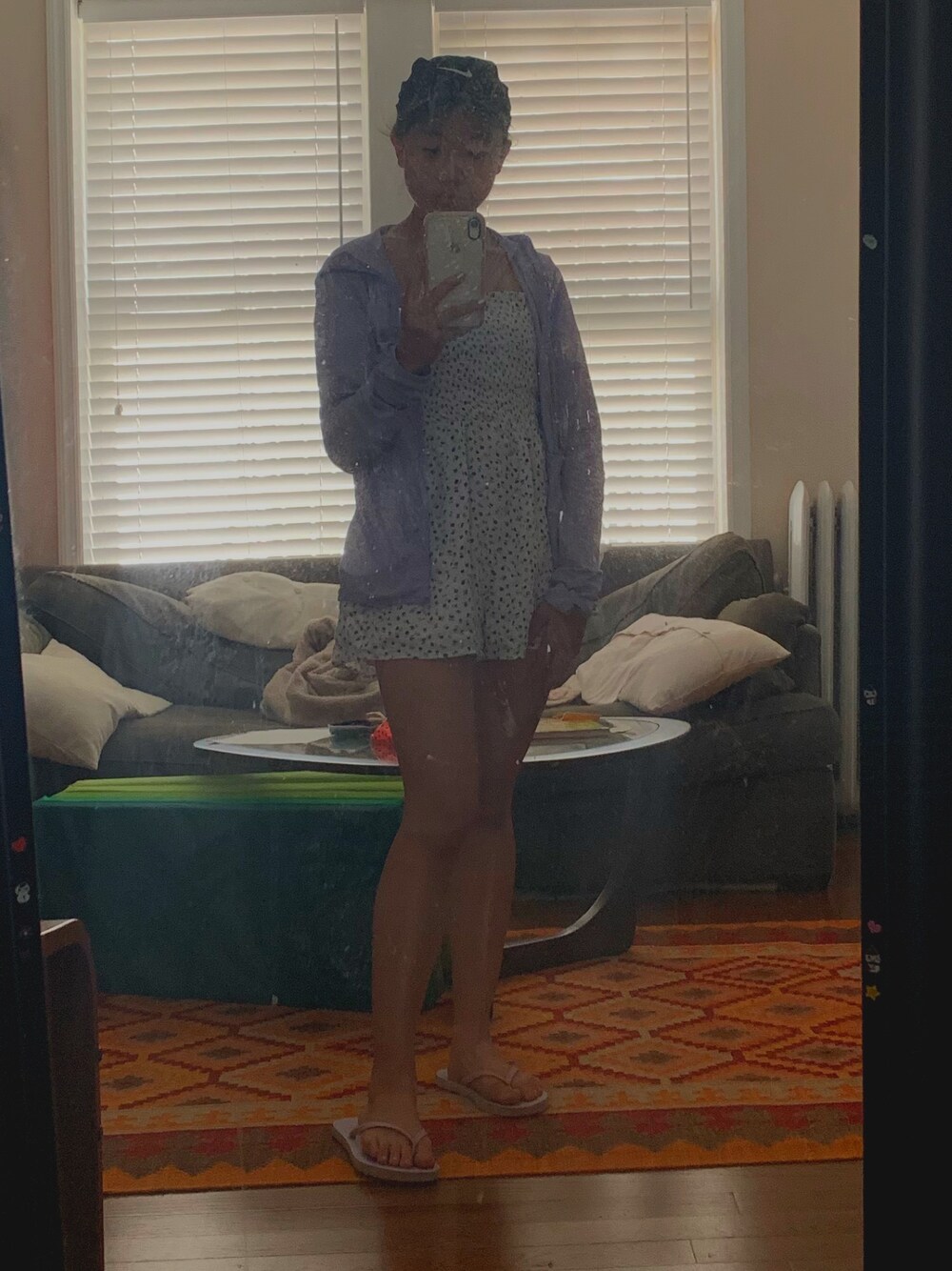 「romper、off-shoulder、Cute、girl、summer、flower、NIKE、FOREVER 21、UNIQLO」｜「FOREVER 21のアイテム（つなぎ/オールインワン、ホワイト系）」を使った、Ayana.cocoさん（キッズ・155cm）の夏コーディネートの1枚目の写真
