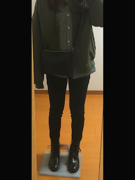 「koe（コエ）のアイテム（MA-1）」を使った、hannaさん（レディース・160cm）の冬コーディネート