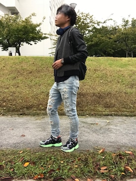 「アイテム（ブルゾン）」を使った、jununoさん（メンズ・172cm・30代）の秋コーディネート