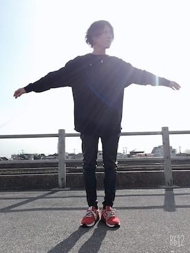 「L.H.P（エルエイチピー）のアイテム（スニーカー）」を使った、jununoさん（メンズ・172cm）の冬コーディネート