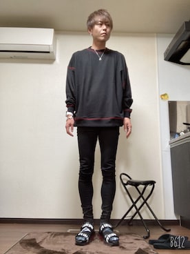 ソックス 靴下を使った 黒パンツ のメンズ人気ファッションコーディネート Wear